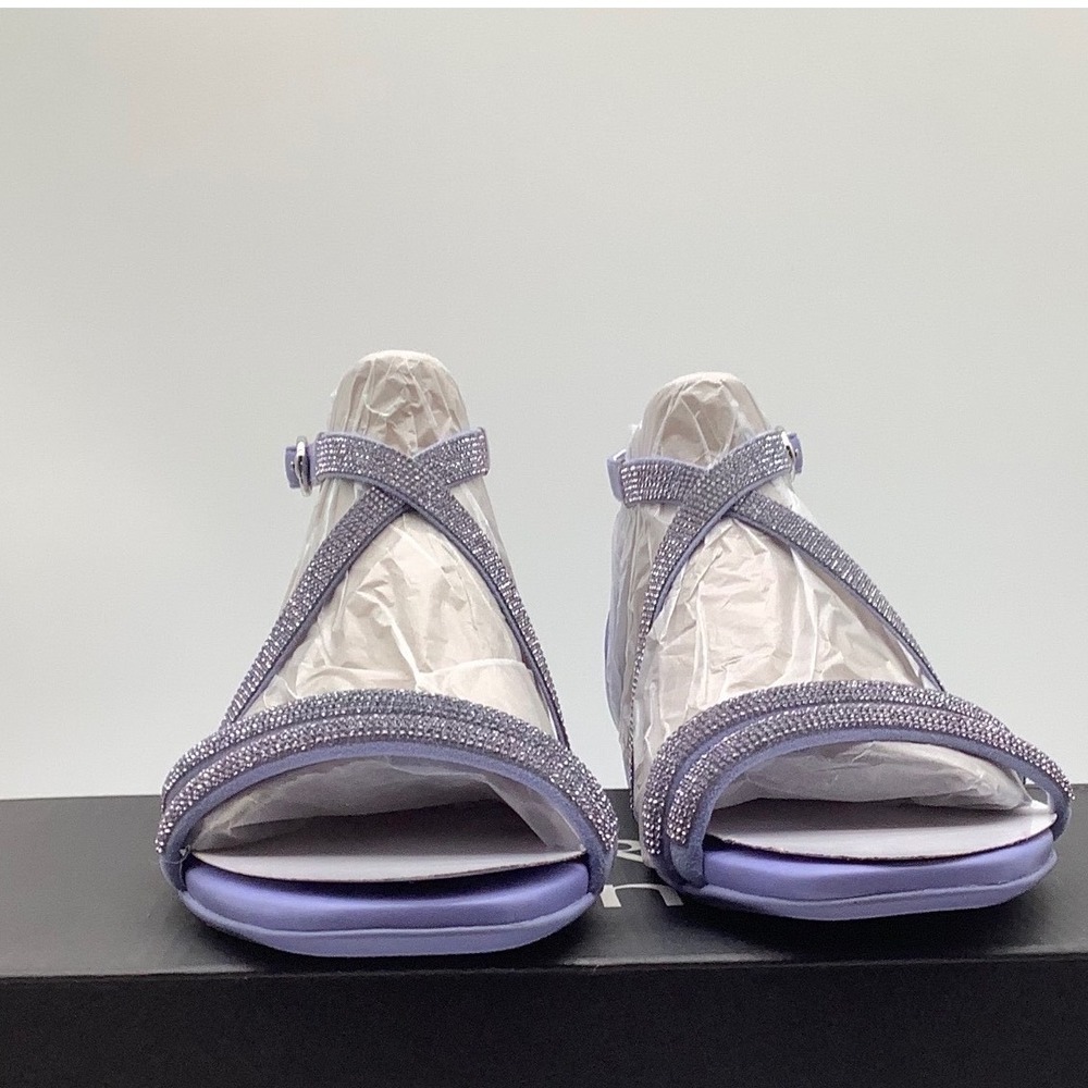 Naturalizer‎ Sicily Lavender Rhinestone Strappy Flat Sandals Purple Womens 6.5 M